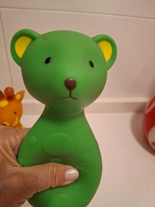 3 juguetes animales goma