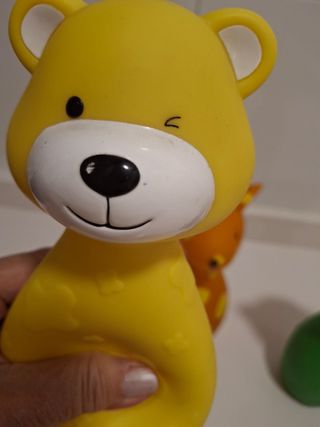 3 juguetes animales goma