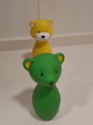 3 juguetes animales goma