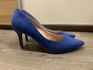 Estilettos H&M azules, talla 38