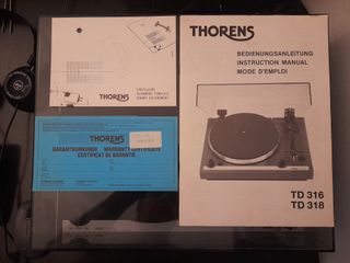 Tocadiscos Thorens TD 318 - Negro