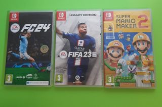 3 Juegos Nintendo Switch: FC24, FIFA 23, Mario Mak