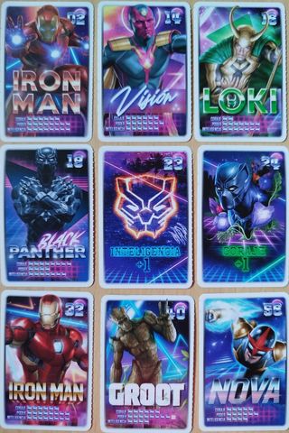 9 cartas de Marvel