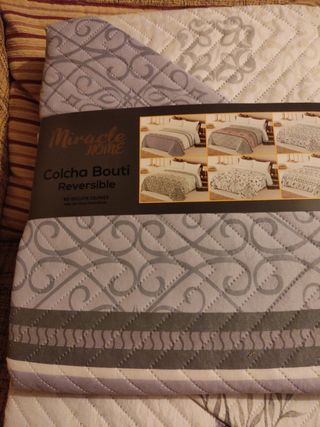 Colcha Bouti Reversible - Gris Beige