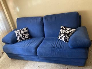 Sofá 3 plazas azul