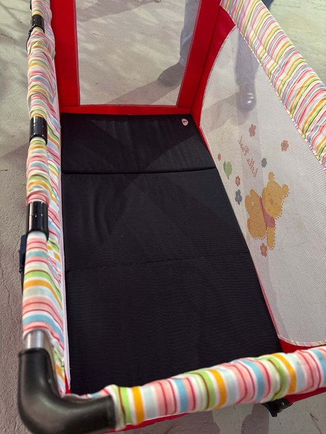 Cuna viaje bebe plegable roja