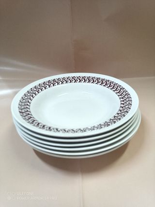 5 Piatti piani e 5 fondi Porcellana Richard Ginori