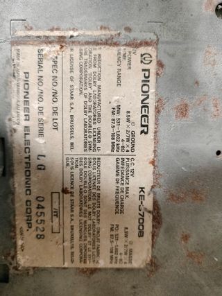 Radio Cassette Pioneer KE-3700