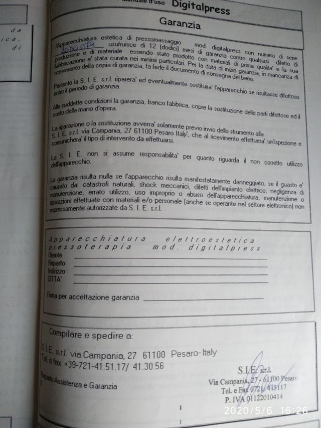 Pressoterapia DigitalPress Linfodrenaggio