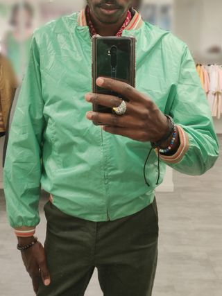 Cazadora menta chaqueta vintage Retro bomber jacke