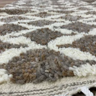 Auténtica alfombra Beni Ourain de lana natural