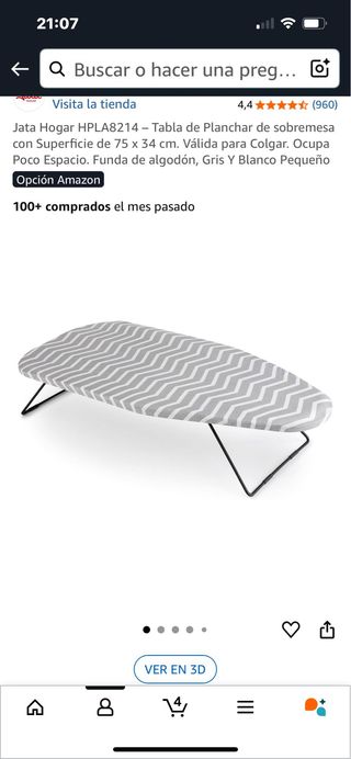 Tabla de planchar pequena 75x34