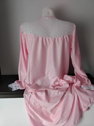 Camisón rosa manga larga