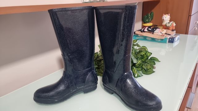 Botas lluvia niña purpurina talla 34