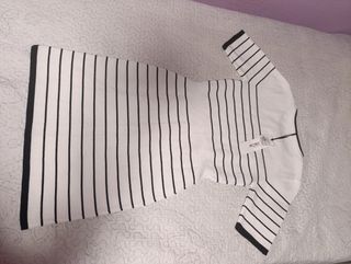 Vestido rayas Morgan blanco-negro