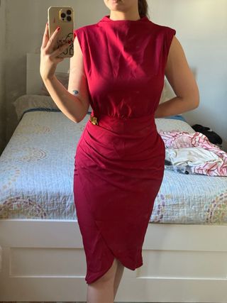 Vestido rojo midi 