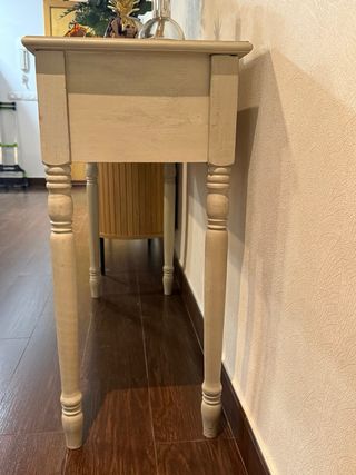 Mesa recibidor 2 cajones - beige