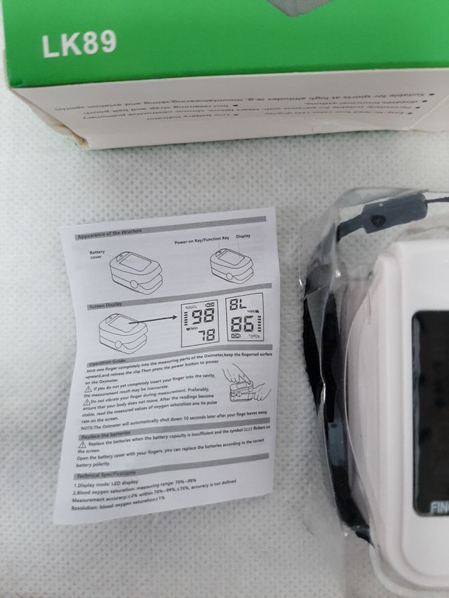 Oxímetro de pulso LK89