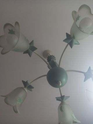 Lámpara infantil verde - 4 luces