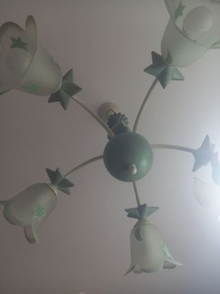 Lámpara infantil verde - 4 luces