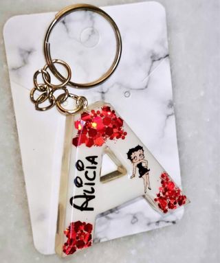 Llavero de Letra Betty Boop personalizado