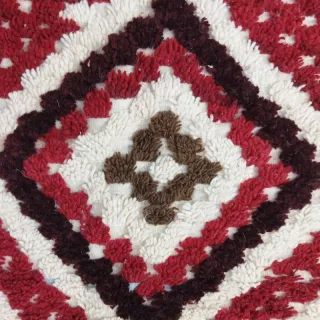 Alfombra de lana hecha a mano multicolor bereber