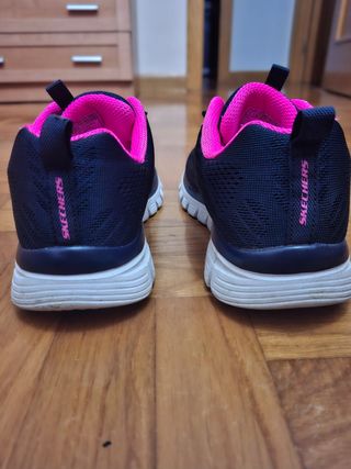 Zapatillas Skechers azul marino-rosa