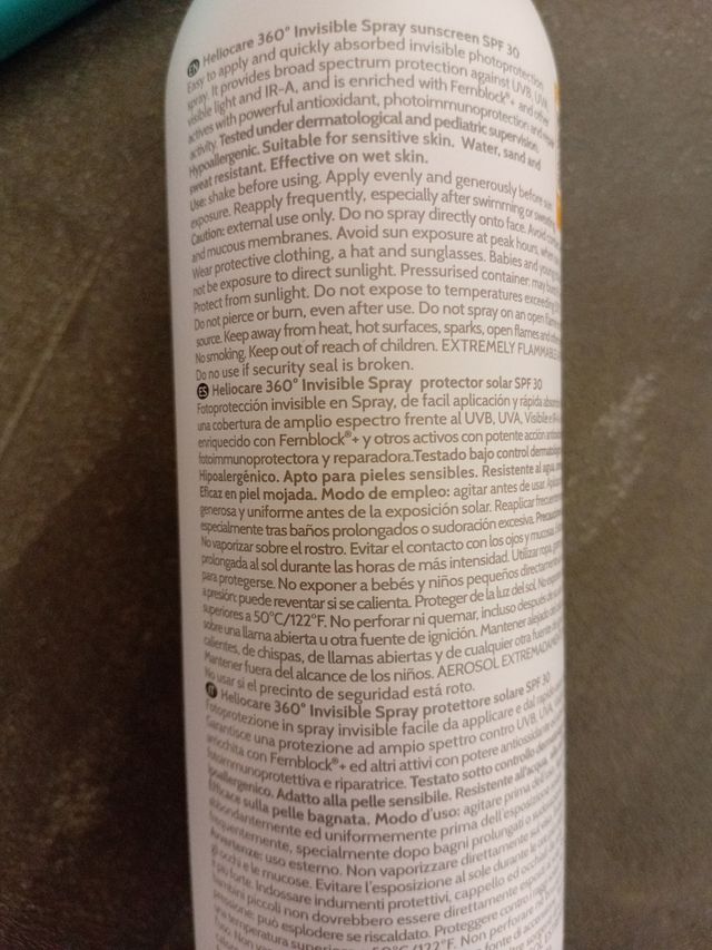 Heliocare 360° Invisible Spray SPF30