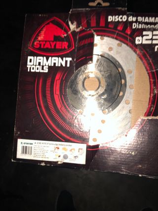 Disco diamante Stayer Ø230mm usado 1 vez