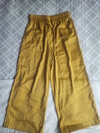 Pantalón Culotte Amarillo Zara S