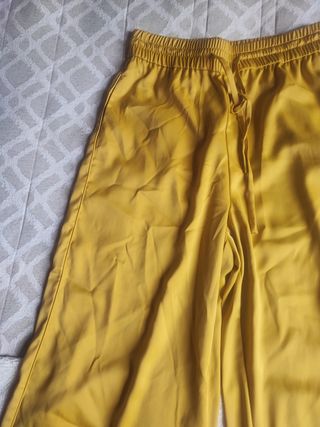 Pantalón Culotte Amarillo Zara S