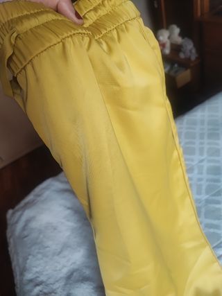 Pantalón Culotte Amarillo Zara S