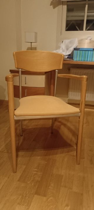 Silla escritorio madera-metal
