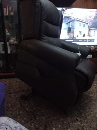 Sillón Relax Marrón Piel Sintética