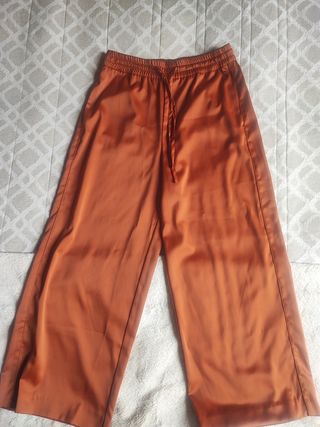 Pantalón Culotte Zara Naranja Talla S