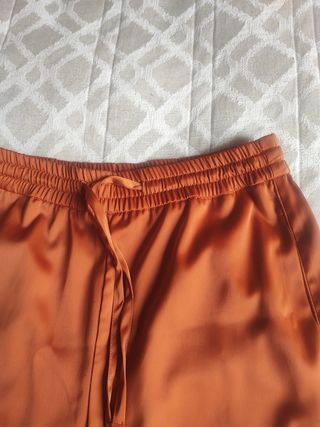 Pantalón Culotte Zara Naranja Talla S