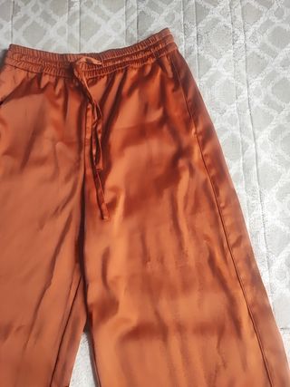 Pantalón Culotte Zara Naranja Talla S