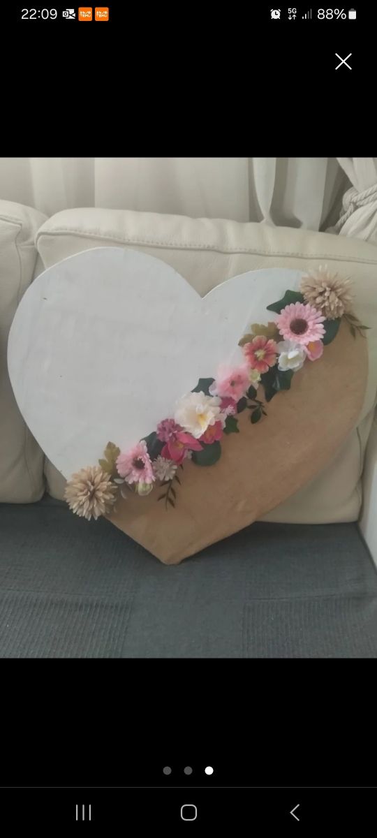 Decoración corazón madera