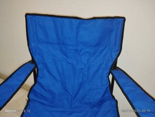 Silla Plegable Azul Camping