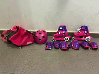 Patines Oxelo niña + protecciones