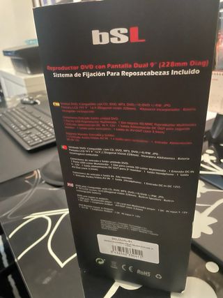 Reproductor dvd usb dual 9”