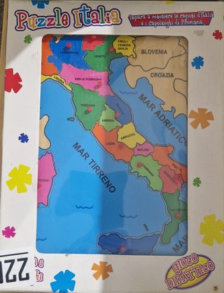 Puzzle Italia: Gioco Didattico Vintage