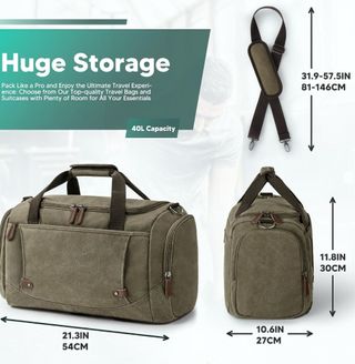 Bolso viaje lona - 40L