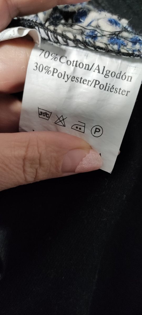 Vestido negro bordado Menglu