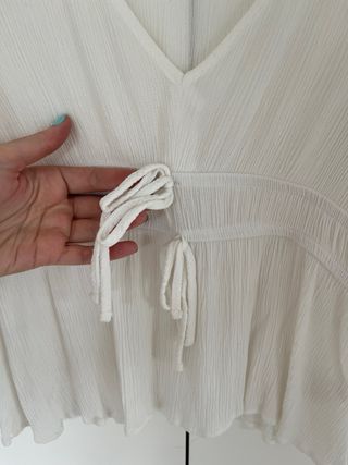 Blusa blanca Zara Talla M