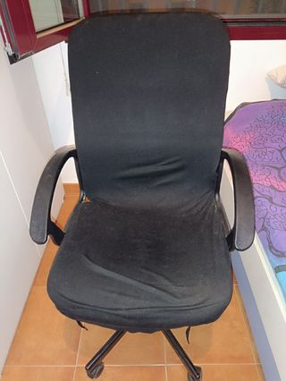 Silla escritorio negra cómoda