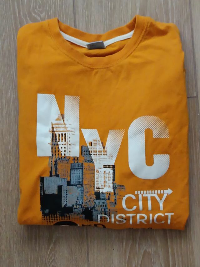 Camiseta NYC City District - Naranja