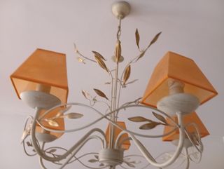 Lampara techo 5 luces - Blanco/Naranja