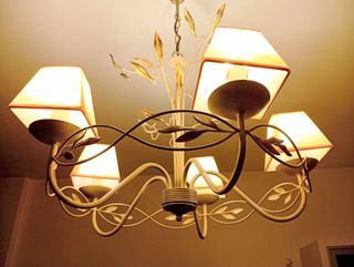 Lampara techo 5 luces - Blanco/Naranja