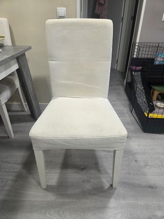 Silla salón blanca - funda tela